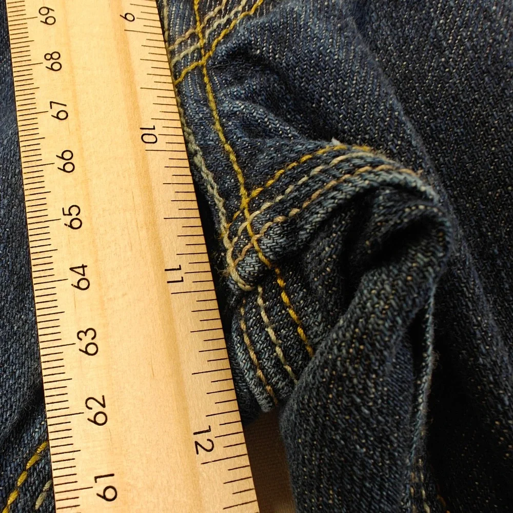 Levis 514 Slim Straight Jeans Mens 36x32 Blue Denim Flap Pocket 00514-0046